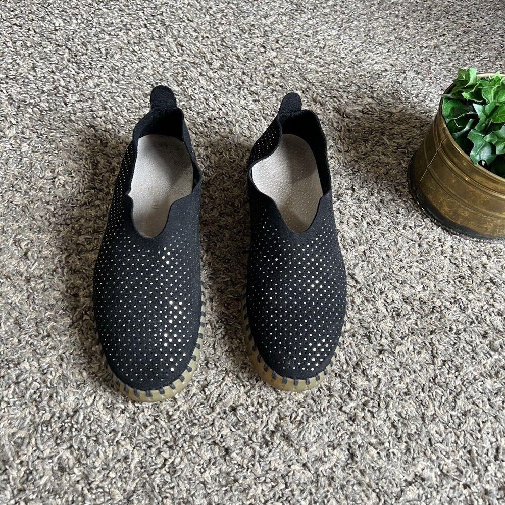 ILSE JACOBSEN HORNBAEK Shoe Tulip 138 Lux Slip On Glitter Flats 38 US 8 Sneakers
